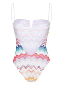 Missoni Beachwear Pre Zigzag Pattern Swimsuit