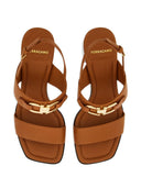Ferragamo Gancini Leather Sandals