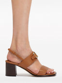 Ferragamo Gancini Leather Sandals