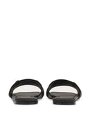 Ferragamo Gancini lederen platte sandalen