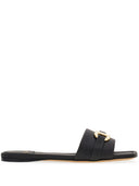 Ferragamo Gancini lederen platte sandalen