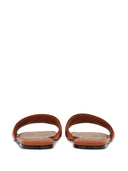 Ferragamo Gancini Leather Flat Sandals