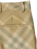 Burberry Checked Wool Trousers
