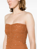 Forte Forte Silk And Crystals Bustier Dress