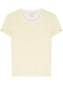 Majestic Striped Linen Blend T Shirt