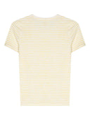 Majestic Striped Linen Blend T Shirt
