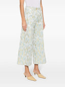 Erika Cavallini Semi Couture wydrukowane przycięte spodnie