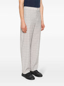 Emporio Armani Checked Mid Rise Trousers