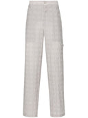 Emporio Armani Checked Mid Rise Trousers