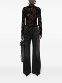 Givenchy Wide Leg Denim Cotton Jeans