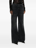 Givenchy Wide Leg Denim Cotton Jeans