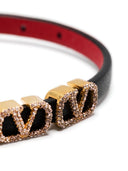 Valentino Garavani V Logo Signature Leather Bracelet