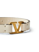 Valentino Garavani V Logo Signature Leather Bracelet