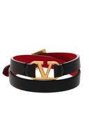Valentino Garavani V Logo Signature Leather Bracelet