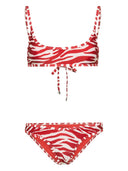 The Attico Zebra Print Bikini Set