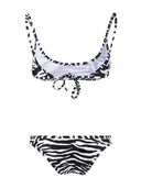 Das Attico Zebra Print Bikini Set