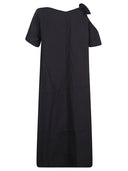 Liviana Conti One Shoulder Cotton Blend Long Dress