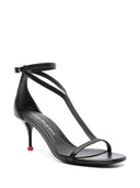 Alexander Mc Queen Harness Leather Heel Sandals