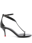 Alexander Mc Queen Harness Leather Heel Sandals