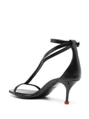 Alexander Mc Queen Harness Leather Heel Sandals