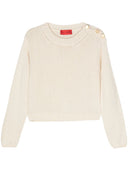 Wild Cashmere Silk Blend Sweater With Metal Buttons