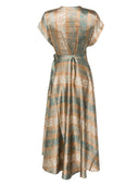 Pierre Louis Mascia Printed Silk Long Dress