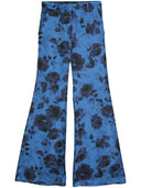 Pantalones acampanados de seda de Alberto biani