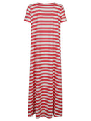 Apuntob Striped Cotton Long Dress