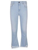 Liviana Conti Flared Denim Crped Jeans