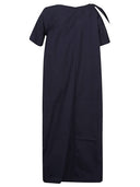 Liviana Conti One Shoulder Cotton Blend Long Dress