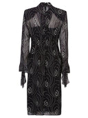 Robe de mélange de soie imprimée Prada