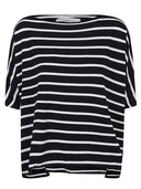 Liviana Conti Striped Boat Neck Sweater