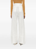 Max Mara Cotton And Silk Blend Trousers