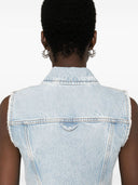 Sport Max Denim Cotton Cropped Vest