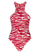 Der Attico Zebra Print One -Stück Badeanzug