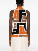 Fendi Printed Turtle Neck Top