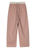 Alysi Elasticated Waist Poplin Trousers