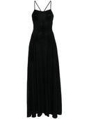 Emporio Armani gestreiftes Midi -Kleid