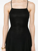 Emporio Armani gestreiftes Midi -Kleid