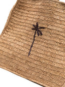 Manebi Squared Raffia Tote Bag