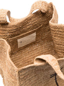 Manebi Squared Raffia Tote Bag