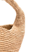 Manebi Halfomoon Raffia Handbag