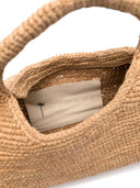 Manebi Halfomoon Raffia Handbag