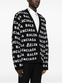 Balenciaga Allover Logo Wolle Strickjacke