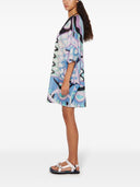 Vestido de caftán de algodón estampado de Pucci