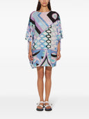 Vestido de caftán de algodón estampado de Pucci