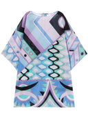Vestido de caftán de algodón estampado de Pucci