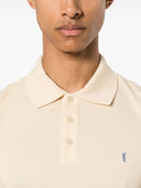 Saint Laurent Cotton Piqué ærmeløs poloshirt