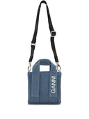 Ganni Denim Mini Bag With Strap