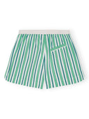 Ganni Stripe Cotton Shorts